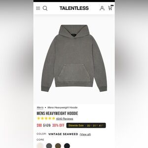 TALENTLESS Gray Hoodie